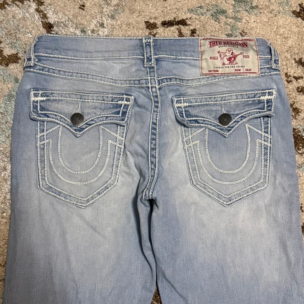 True Religion Mens Ricky Relaxed Straight Rope Stitch Jeans Size 32x33 Baggy